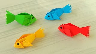 How to make Paper Fish || Easy Origami Fish || Paper Crafts for Kids