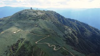 天空の林道（中津明神山）をドローンで空撮【愛媛／高知】