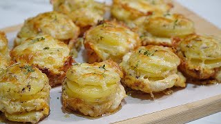 Mini Potato Stacks The Perfect Cheesy Side Dish