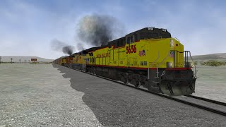 ORTS: UP C44ACM #5656 New Paint Nose Flag WB IG4TU-03 At Grand Junction, CO