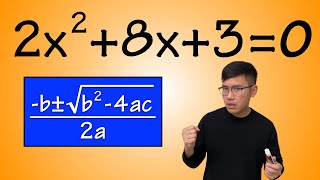 Solving a Quadratic Equation by Using the Quadratic Formula (patiently explained)