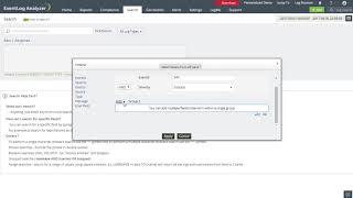 Using the advanced search query builder - EventLog Analyzer