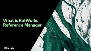What is RefWorks Reference Manager