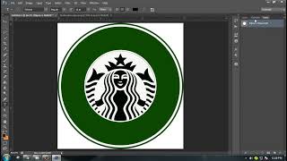 HOW TO CREATE LOGO ON PHOTOSHOP CS6 - Starbucks logo