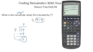 [Old SAT] Finding Remainders With Your Calculator - Reason Prep Daily #4