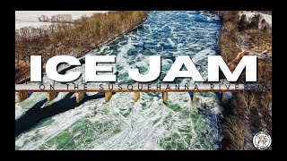 Witness WINTER'S FURY as Ice Jam Breaks Up on River!