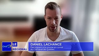 Entrevue - Daniel Lachance, participant à la course en canot du Carnaval de Québec - 13 février 2025