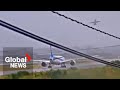 Typhoon Shanshan: Planes abort landing, travellers stranded as transit suspended