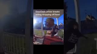 Uber and doordash driver delivering food takes a nasty spill. #awesome