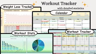 Annual Workout Tracker SpreadSheet for Google Sheets and Excel