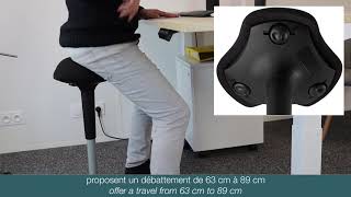 UNILUX ergonomic stool MOOVE. Tabouret Ergonomique MOOVE d'Unilux