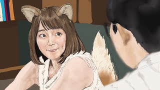 「どん兵衛」のCMで人気のどんぎつねを描いてみました。