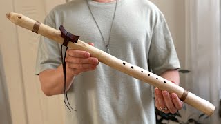 NATIVE AMERICAN STYLE BRANCH FLUTE ~ MADE FROM A CHESTNUT TREE ~ 