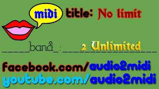 No limit - 2 Unlimited [MIDI - Instrumental] Audio2Midi