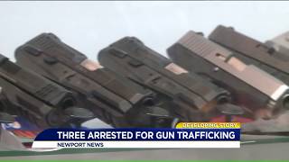 Three arrested for gun trafficking