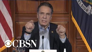 New York Governor Andrew Cuomo says hospitals that vaccinate more quickly will get more doses