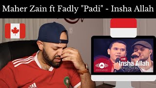 Maher Zain feat. Fadly "Padi" - Insha Allah (Live) - Reaction (BEST REACTION)