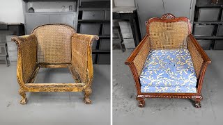 Amazing Restoration of Two 1930's English Mahogany Armchairs | Arie Furniture Restoration