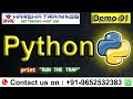 Python Demo 02 | Python Tutorial for Beginners | Core Python Python Programming | Harsha Trainings