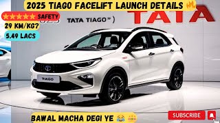 2025 Tata Tiago Facelift launch details | Upcoming New 2025 Tiago Facelift details