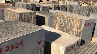 Cutting Granite Blocks into Perfect Slabs. #BlockCutting #GraniteManufacturers