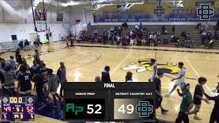 Detroit Country Day School vs Arbor Preparatory High School Mens Varsity Basketball