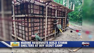 Marine reservists build storm shelters at Boy Scout camp in Michigan City