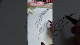 How to draw wheat/ Wheat crop drawing #shorts #youtubeshorts #wheat #cereal #drawing #art