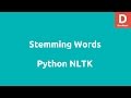 Stemming Words in Python NLTK