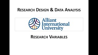 Week 01 Lecture 02  Research Variables