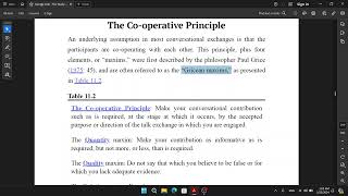 شرح علم اللغة جابتر 11 The Co-operative Principle, Hedges and Implicatures