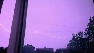 [SLOWED DOWN] Thunderstorm 24.07.19 | Series of Lightning Strikes | Shifnal, Shropshire UK