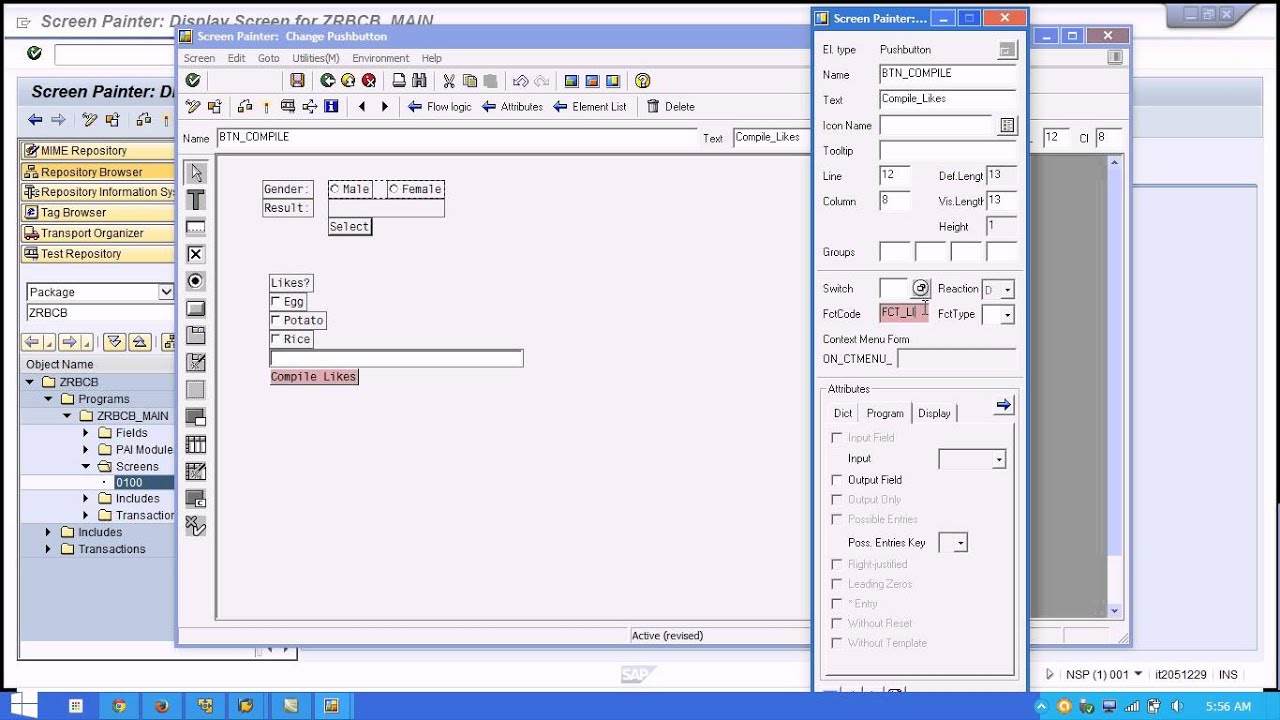 Create Default In Input Box In Screen Paintersap Abap