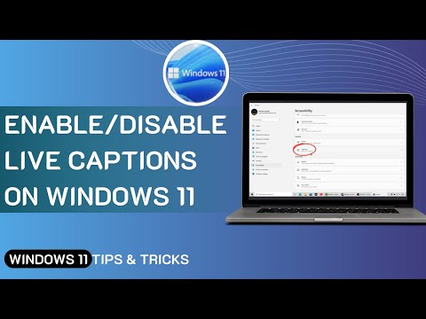 Enable Or Disable Live Captions In Windows 11