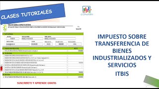 COMO HACER LA DECLARACION DEL ITBIS: CURSO TOTURIAL