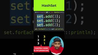 Java Interview Shorts 5 - HashSet Vs LinkedHashSet Vs TreeSet | Java Collection #javainterview