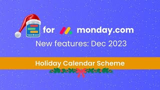 Holiday Calendar Scheme | Resource Planning for monday.com | TeamBoard