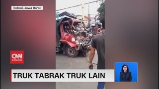 Sopir Diduga Mengantuk,  Menabrak Truk di Depannya