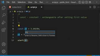 JavaScript: const - how and why to create constant variables in JS?
