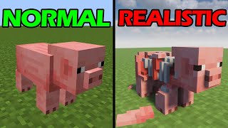 mobs physics: realistic vs normal minecraft