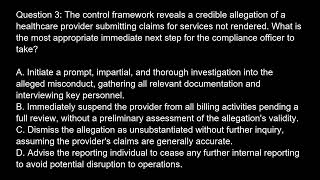 Certified in Healthcare Compliance CHC Free Practice Test And Answers Updated Study Guide — Eve...