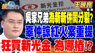 【精華】吳家兄弟為新新併鬧分裂？辜仲諒紅火案重提 外資連三周狂賣中信金 狂買新光金 為哪樁！？ #王映亮 20240910