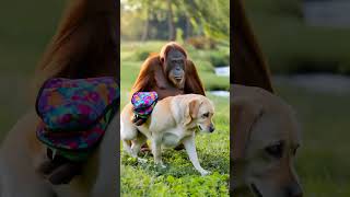 Unusual Friendship  A Dog and an Orangutan Embark on an Adventure