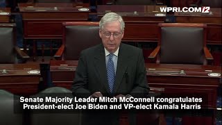 VIDEO NOW: Senate Majority Leader McConnell congratulates President-elect Biden, VP-elect Harris