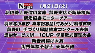 ケーブルＮｅｗｓ１月２１日（火）放送号