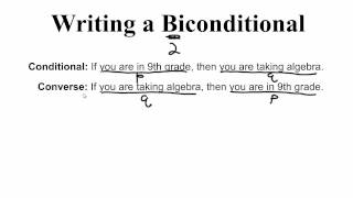 Writing a Biconditional