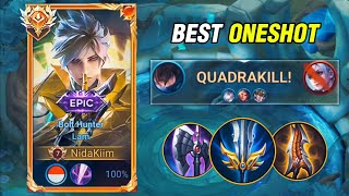 QUADRAKILL!! TOP ASIA LAM ABUSE WITH NEW BEST FULL DAMAGE BUILD | NEW ONESHOT BUILD - HONOR OF KINGS