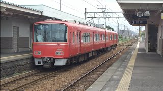 [2両編成で爆走通過!!]名鉄3100系3119F　急行犬山行　二十軒駅通過【高速通過】