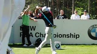 Hideto Tanihara golf swing (face-on) Driver, BMW PGA Wentworth, May 2017.