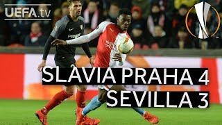 SLAVIA PRAHA 4-3 SEVILLA #UEL HIGHLIGHTS